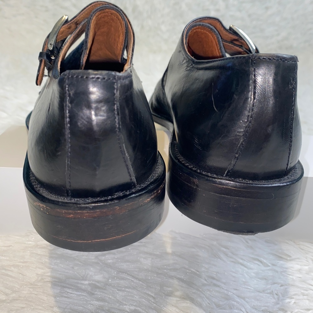 Brass Boot Leather Made in Italy Box toe buckle loafers - Picture 3 of 9
